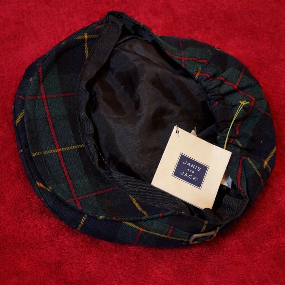 Kid’s Janie & Jack Classic Plaid Beret Hat | NWT | Timeless Fall/Winter Sz 2T/3T - Picture 3 of 5
